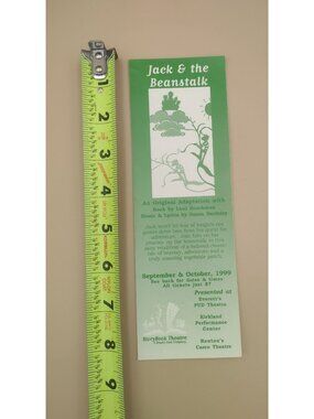 Jack & The Beanstalk Vintage 1999 StoryBook Theatre Flyer Washington PNW Acting